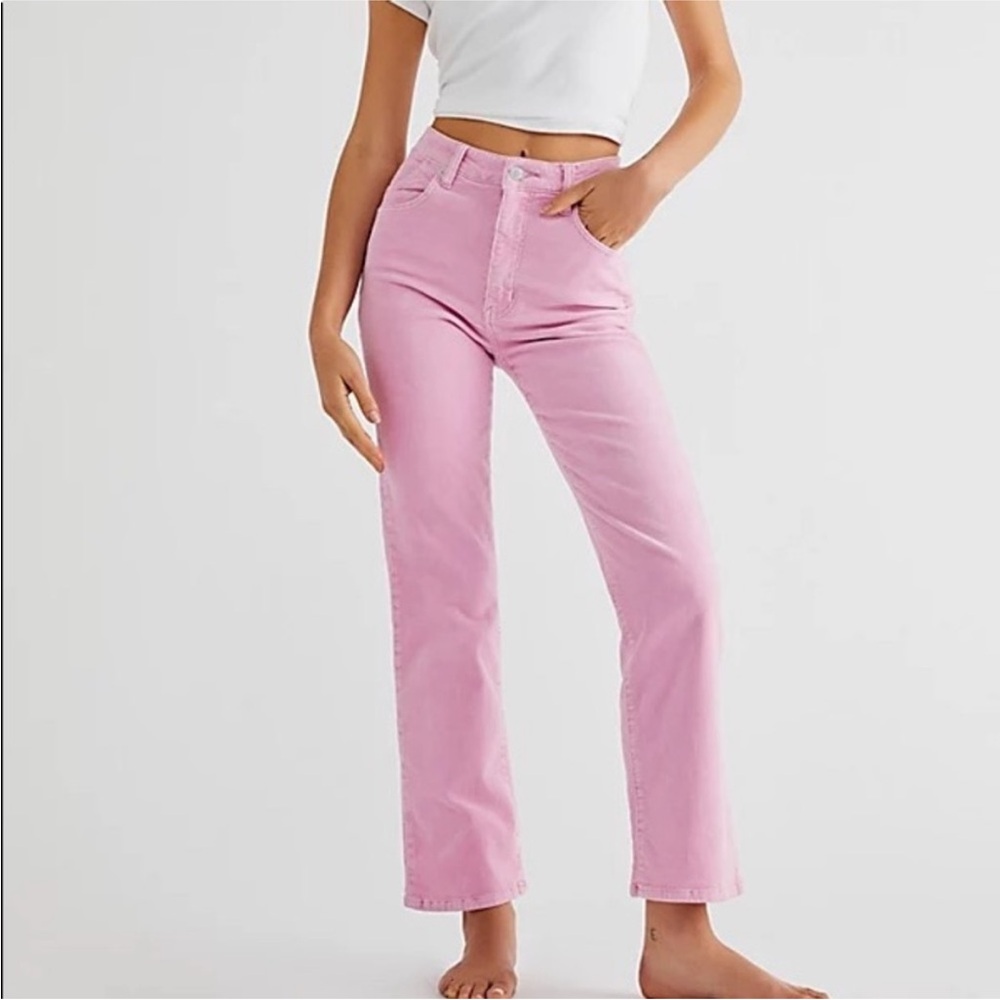 ROLLA'S Pink Straight-Leg High-Rise Women’s Jeans